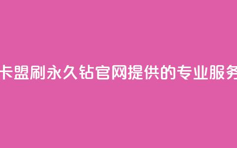 卡盟刷永久钻官网 - 卡盟刷永久钻官网提供的专业服务和详细信息~ 第1张