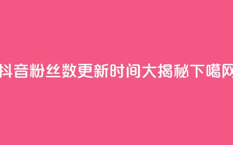 抖音粉丝数更新时间大揭秘  第1张