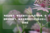 电信流量卡，电信流量卡19元200g官方办理，中国电信流量卡，畅享无限网络生活亿乐社区SUP货源站