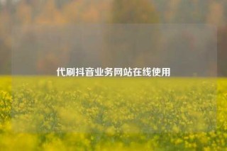 代刷抖音业务网站在线使用