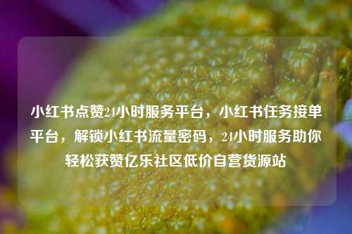 小红书点赞24小时服务平台，小红书任务接单平台	，解锁小红书流量密码，24小时服务助你轻松获赞亿乐社区低价自营货源站  第1张