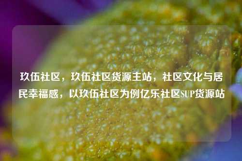 玖伍社区	，玖伍社区货源主站，社区文化与居民幸福感，以玖伍社区为例亿乐社区SUP货源站  第1张