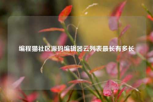 编程猫社区源码编辑器云列表最长有多长  第1张